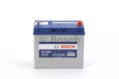 Аккумуляторная батарея "S4 Silver", 12в 45а/ч 330А п.т., о.п., яп. кл. 0092S40200 Bosch (фото №2)