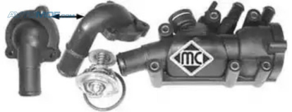 Корпус термостата 03709 Metalcaucho (фото №1)