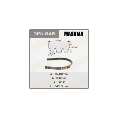 Ремень поликлиновый 3PK845 Masuma (фото №1)