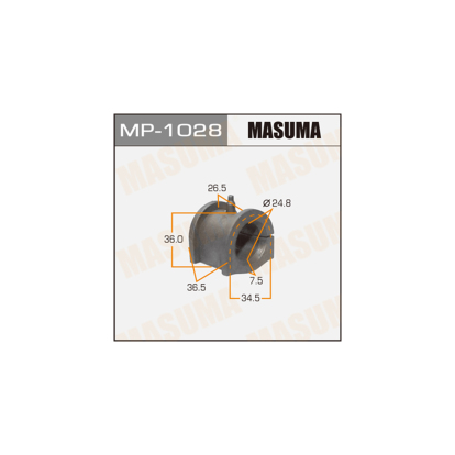 Втулка переднего стабилизатора комплект (2шт) MP1028 Masuma (фото №1)